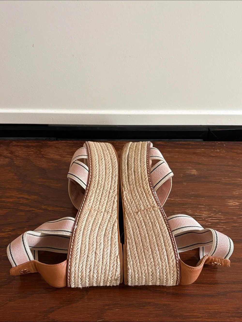 TORY BURCH Frieda Espadrille Platform Sandals Size 7